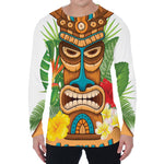 Aloha Tiki Print Men's Long Sleeve T-Shirt