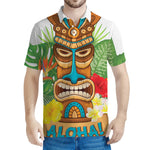 Aloha Tiki Print Men's Polo Shirt