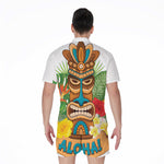 Aloha Tiki Print Men's Rompers