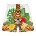 Aloha Tiki Print Men's Swim Trunks