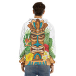 Aloha Tiki Print Men's Velvet Pullover Hoodie