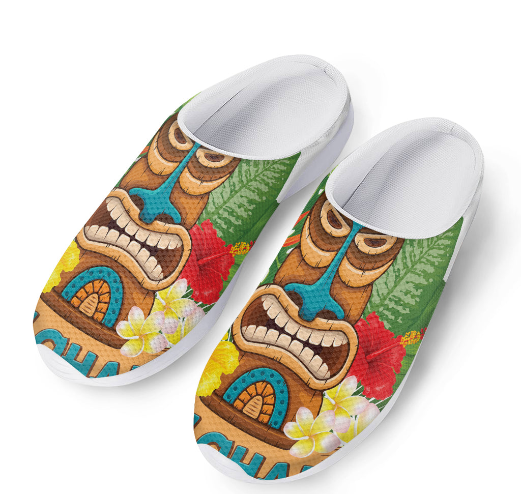 Aloha Tiki Print Mesh Casual Shoes