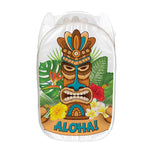 Aloha Tiki Print Mesh Laundry Hamper