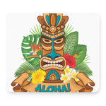 Aloha Tiki Print Mouse Pad