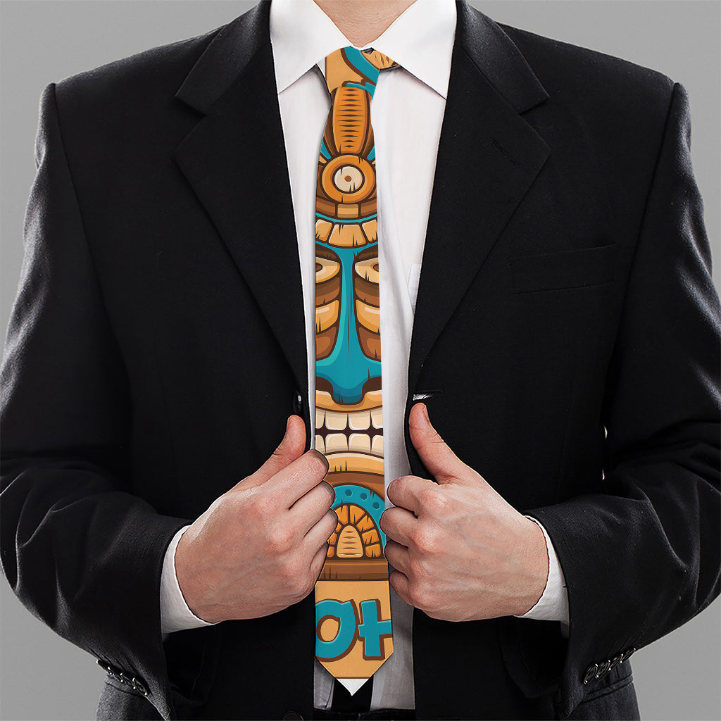 Aloha Tiki Print Necktie