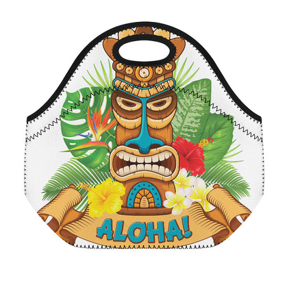 Aloha Tiki Print Neoprene Lunch Bag