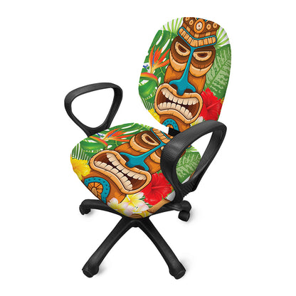 Aloha Tiki Print Office Chair Cover