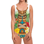 Aloha Tiki Print One Piece Swimsuit