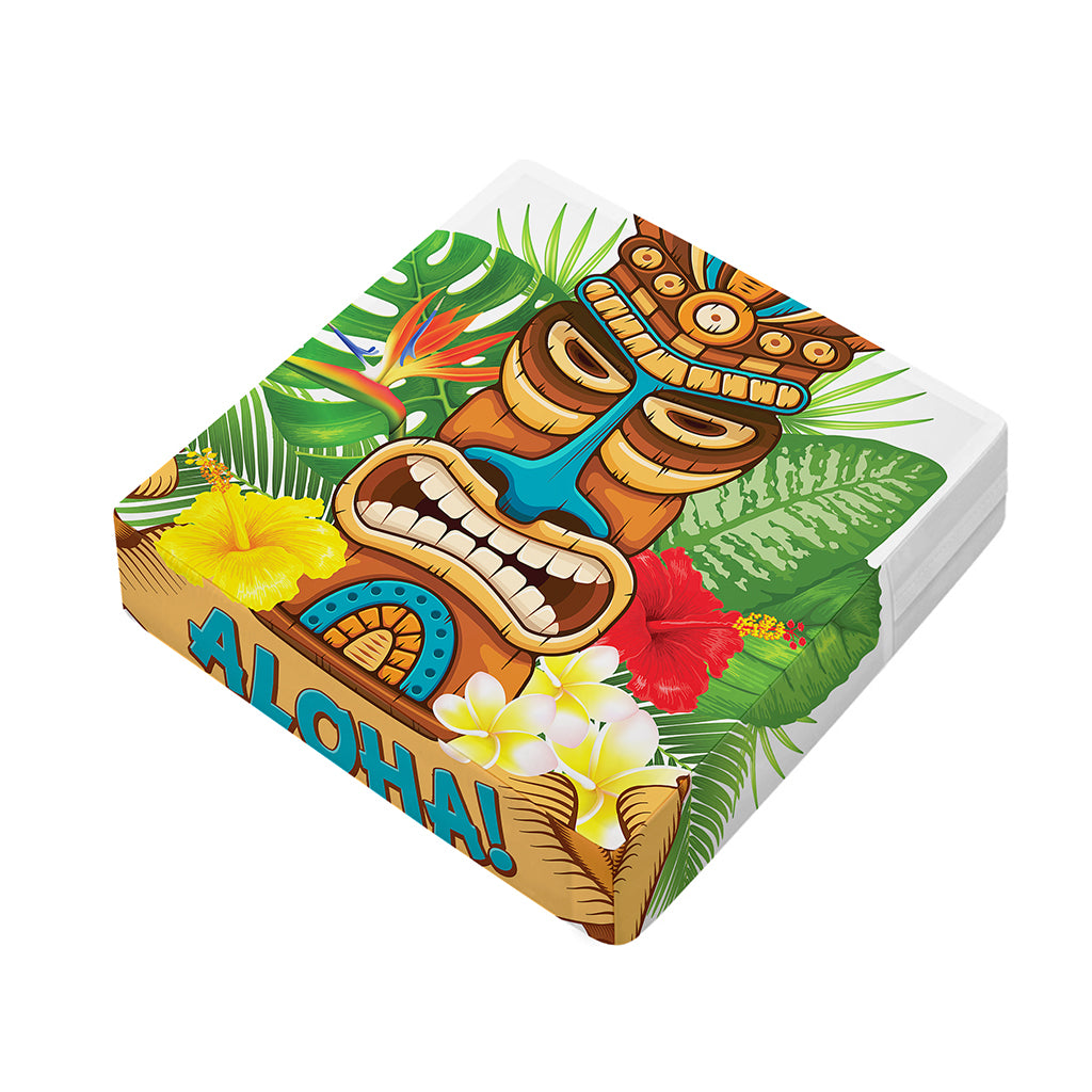Aloha Tiki Print Outdoor Seat Cushion Cover