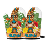 Aloha Tiki Print Oven Mitts