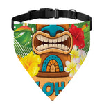 Aloha Tiki Print Over The Collar Dog Bandana