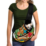 Aloha Tiki Print Pet Sling Carrier