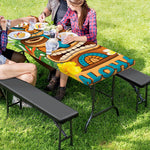 Aloha Tiki Print Picnic Table Cover
