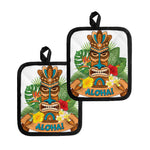 Aloha Tiki Print Pot Holders
