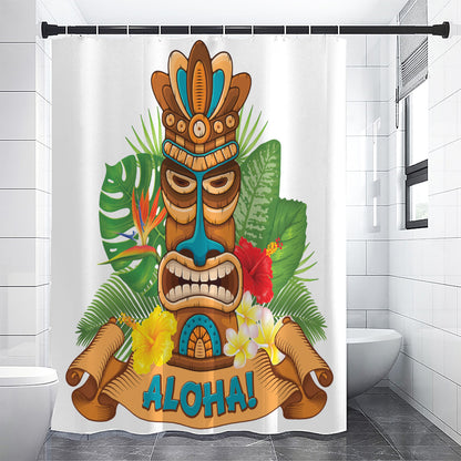 Aloha Tiki Print Premium Shower Curtain