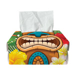 Aloha Tiki Print Rectangle Tissue Box Cover