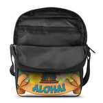 Aloha Tiki Print Rectangular Crossbody Bag