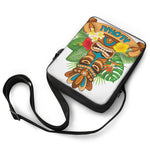Aloha Tiki Print Rectangular Crossbody Bag