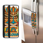 Aloha Tiki Print Refrigerator Handle Covers