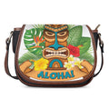 Aloha Tiki Print Saddle Bag