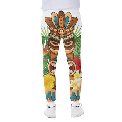Aloha Tiki Print Scuba Joggers