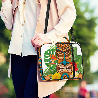 Aloha Tiki Print Shoulder Strap Bible Bag