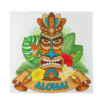 Aloha Tiki Print Silk Bandana