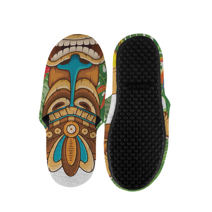 Aloha Tiki Print Slippers