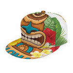Aloha Tiki Print Snapback Cap