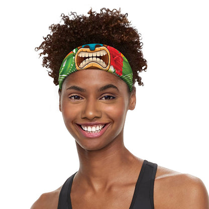 Aloha Tiki Print Sports Headband