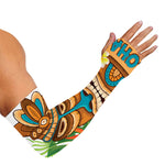 Aloha Tiki Print Sun Protection Arm Sleeves