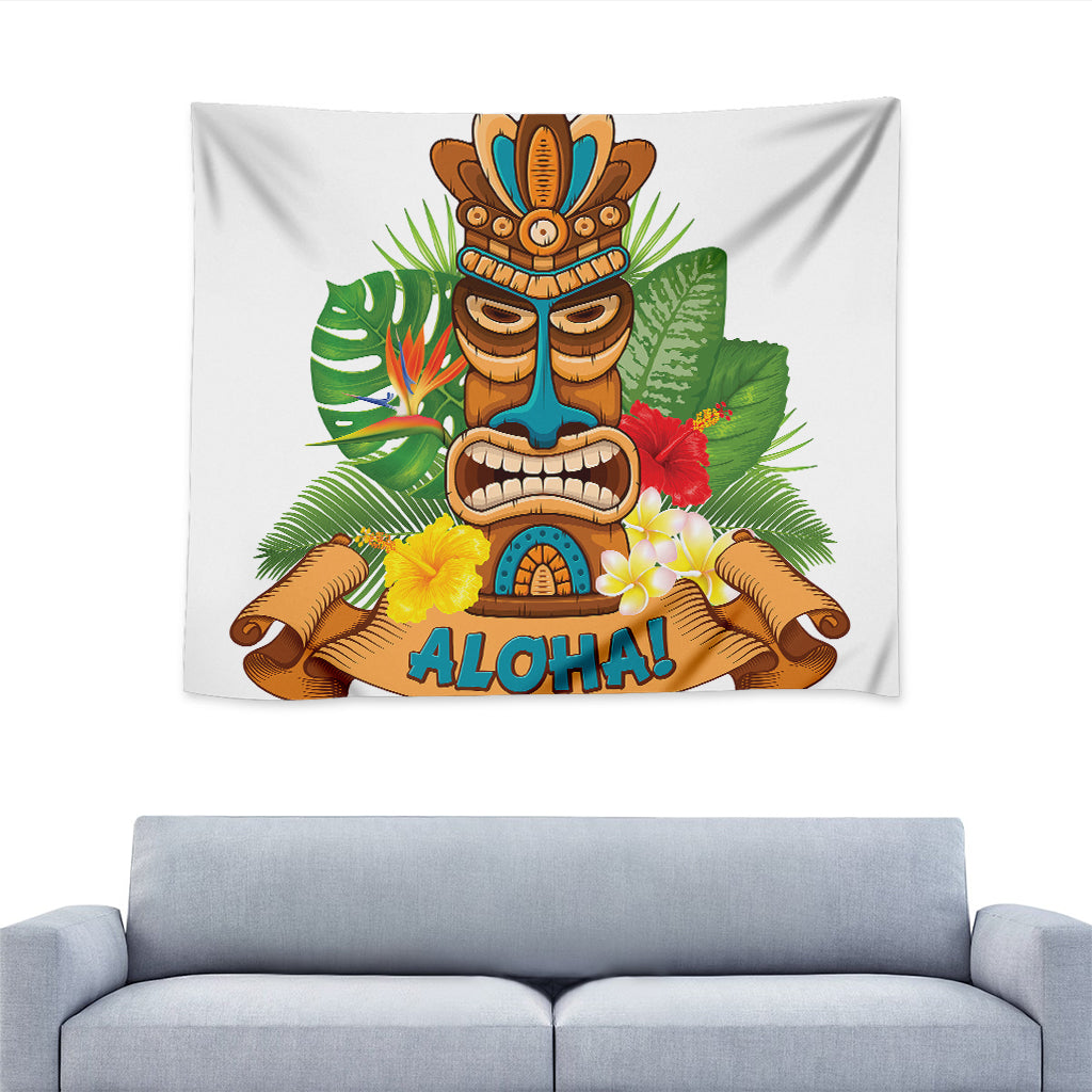 Aloha Tiki Print Tapestry