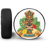 Aloha Tiki Print Tire Cover With Camera Hole