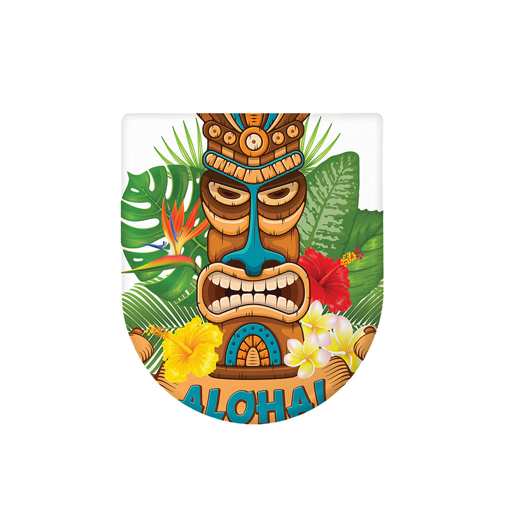 Aloha Tiki Print Toilet Lid Cover