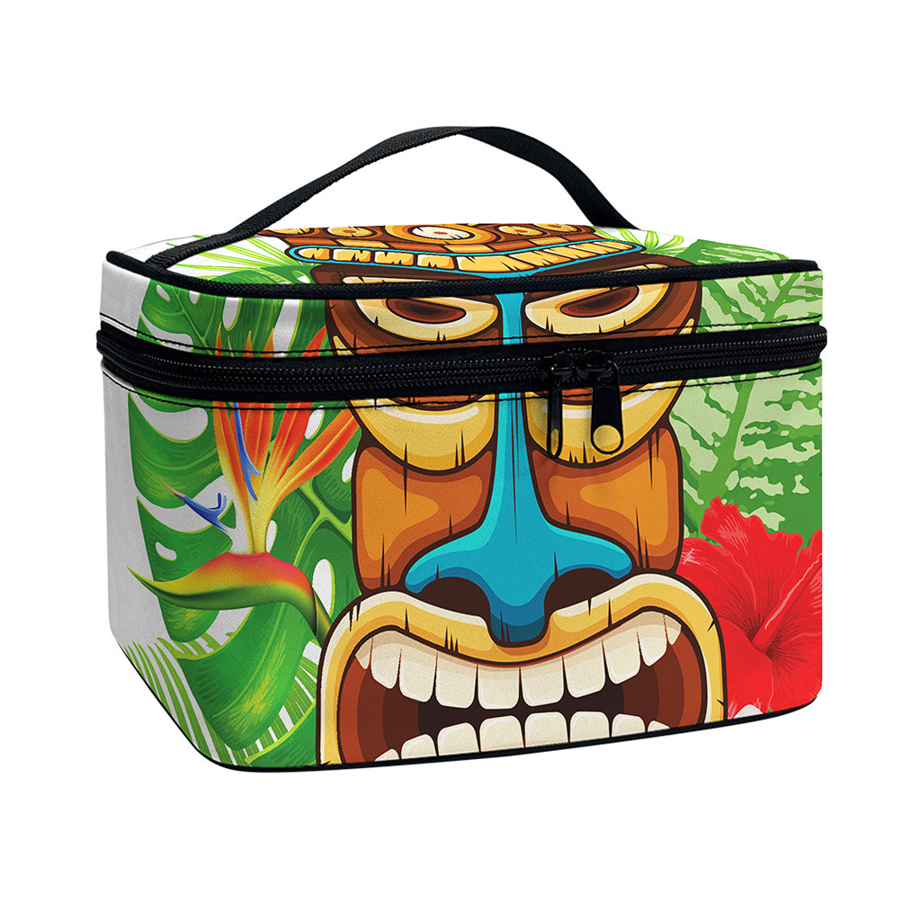 Aloha Tiki Print Travel Makeup Bag