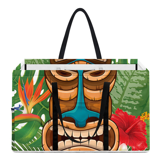 Aloha Tiki Print Utility Tote Bag