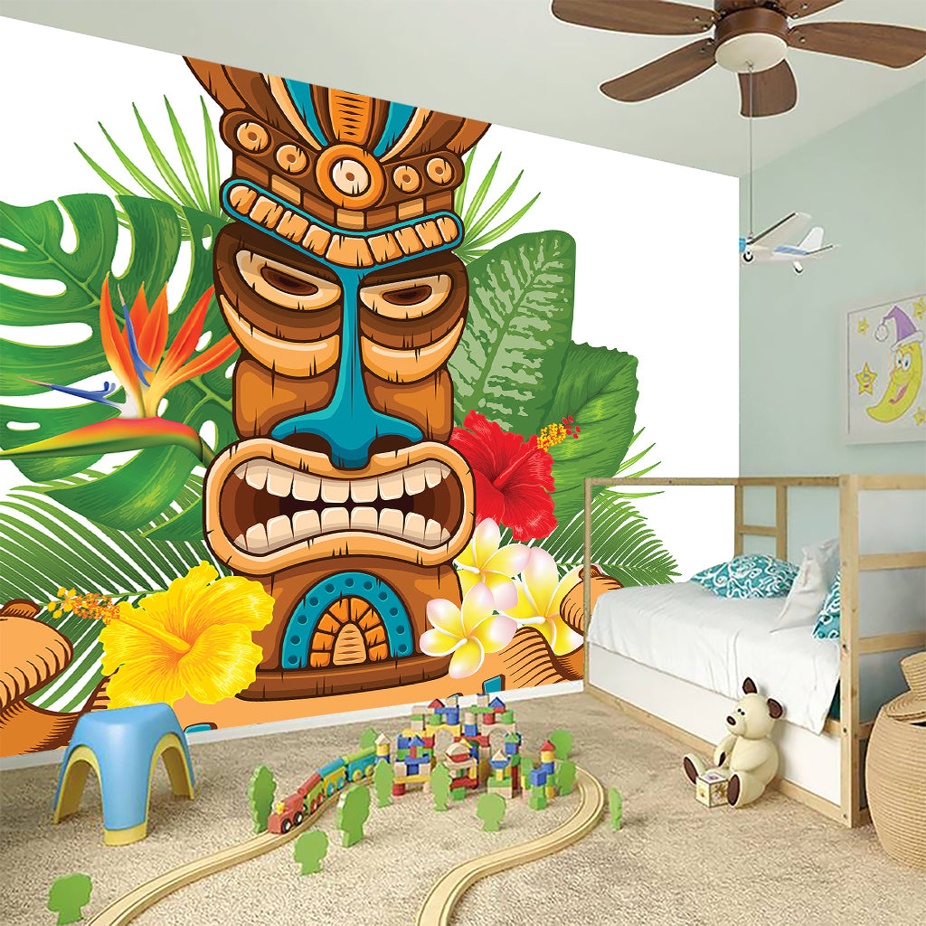 Aloha Tiki Print Wall Sticker