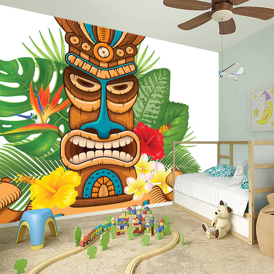 Aloha Tiki Print Wall Sticker