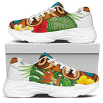 Aloha Tiki Print White Chunky Shoes