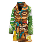 Aloha Tiki Print Women's Bathrobe