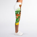 Aloha Tiki Print Women's Capri Leggings