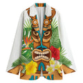 Aloha Tiki Print Women's Cotton Blazer