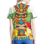 Aloha Tiki Print Women's Polo Shirt