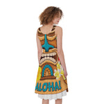 Aloha Tiki Print Women's Sleeveless Dress