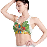 Aloha Tiki Print Women's Sports Bra