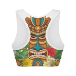 Aloha Tiki Print Women's Sports Bra