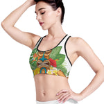 Aloha Tiki Print Women's Sports Bra