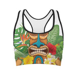 Aloha Tiki Print Women's Sports Bra