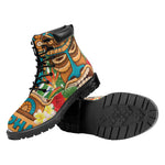 Aloha Tiki Print Work Boots