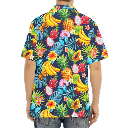 Aloha Tropical Fruits Pattern Print Aloha Shirt